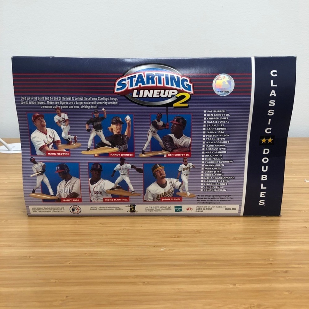 Hasbro Starting Lineup 2 Ken Griffey Jr Andruw Jones MLB Figures Blue 2000 Set - Picture 6 of 6